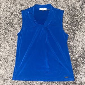 Calvin Klein Blue Sleeveless Blouse Size PXS